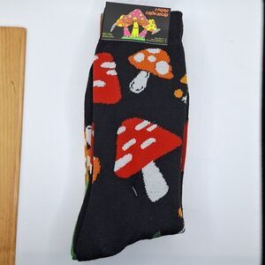 MUSHROOM crew socks 3pair bundle pack cottagecore accessories
